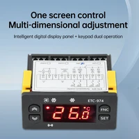 Digital Temperature Controller ETC-974 High Precision Intelligent Display with Waterproof Air Probe for Cold Storage AC Systems - Image 3