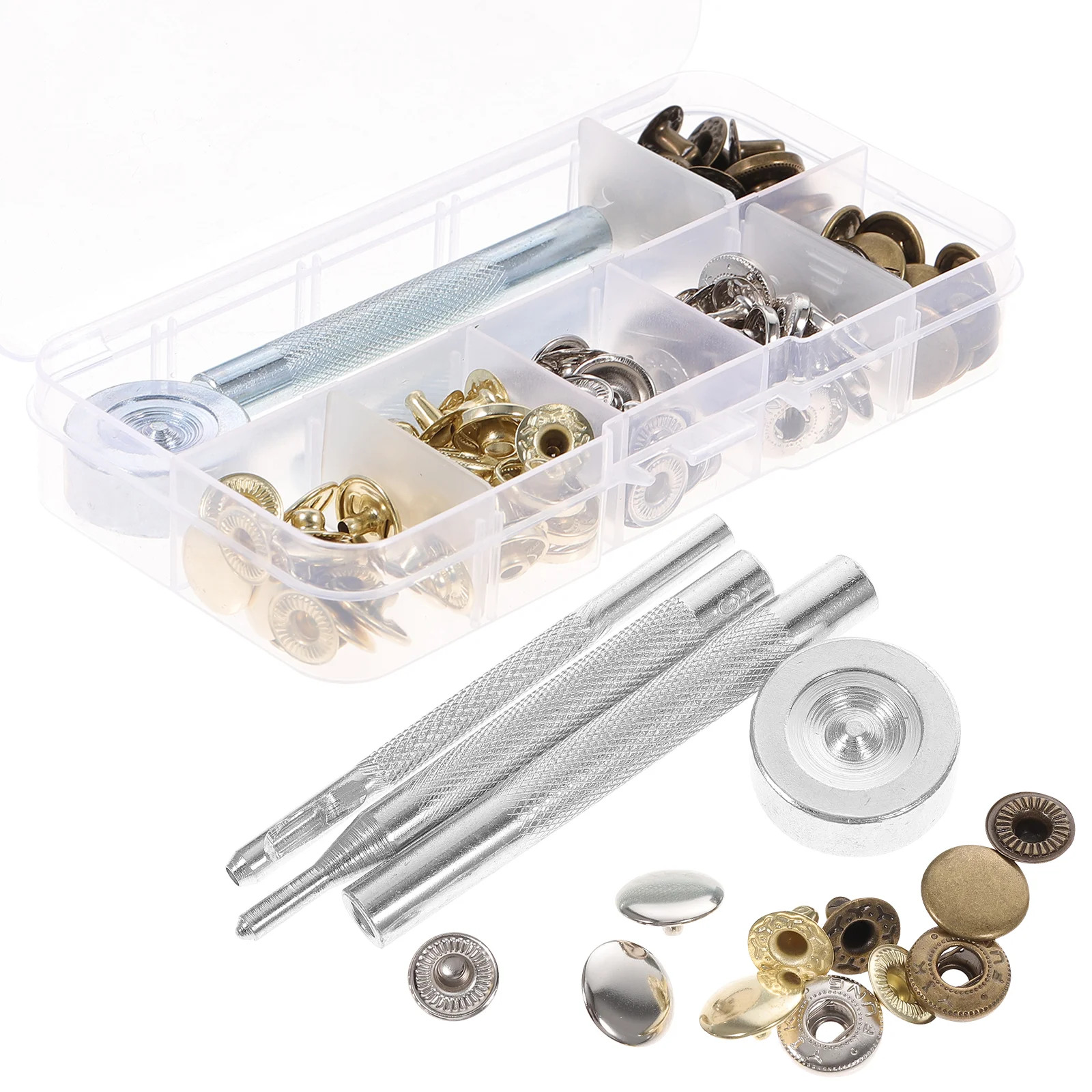 

30 Sets Snap Button Suit Snaps for Sewing Press Buttons Clothes Metal Fastener Tool Copper Clothing