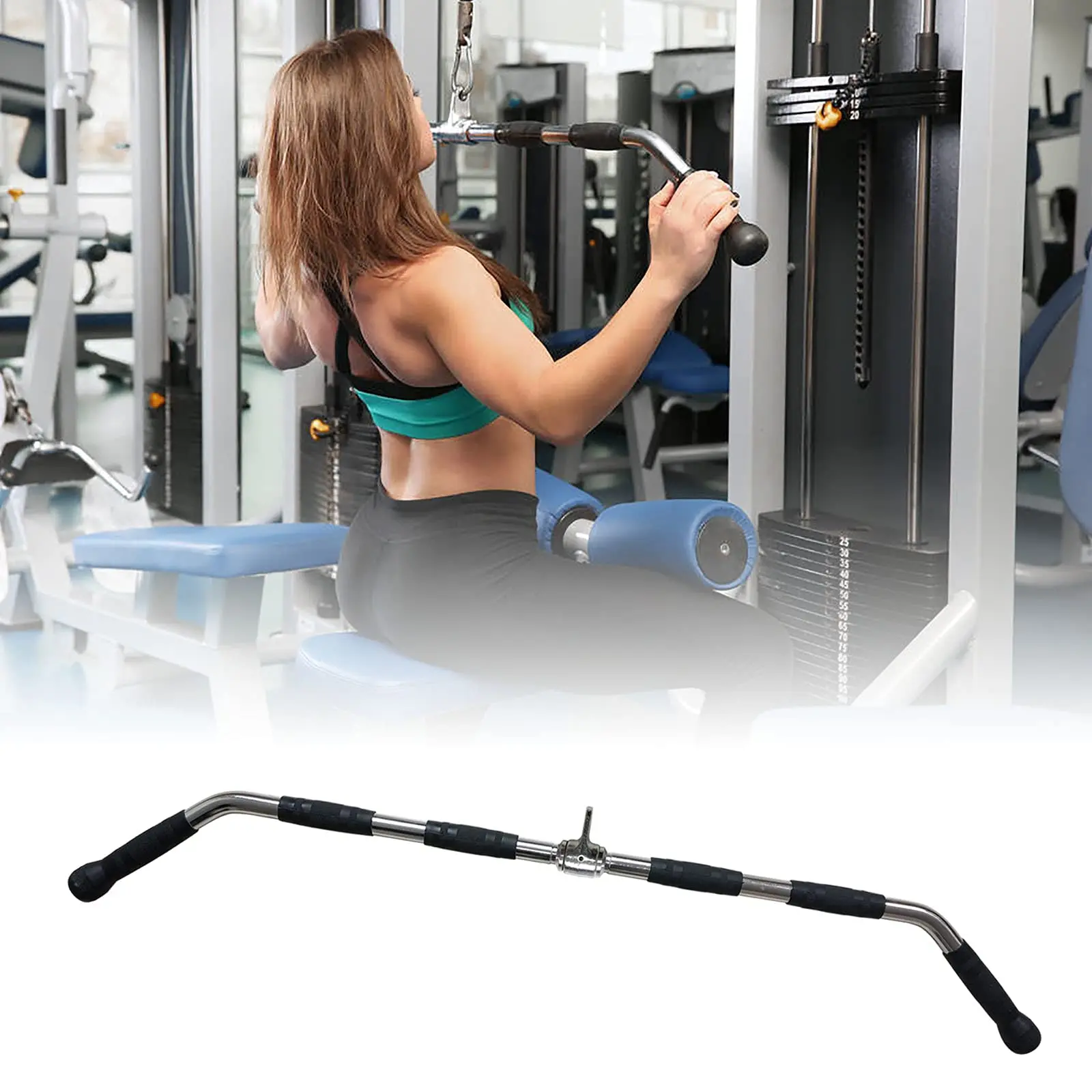 

V/T-shaped Fitness Home Lat Pull Down Grip Equipment Handles Muscle Workout Rowing Accessories Gym Cable Machine Attachments