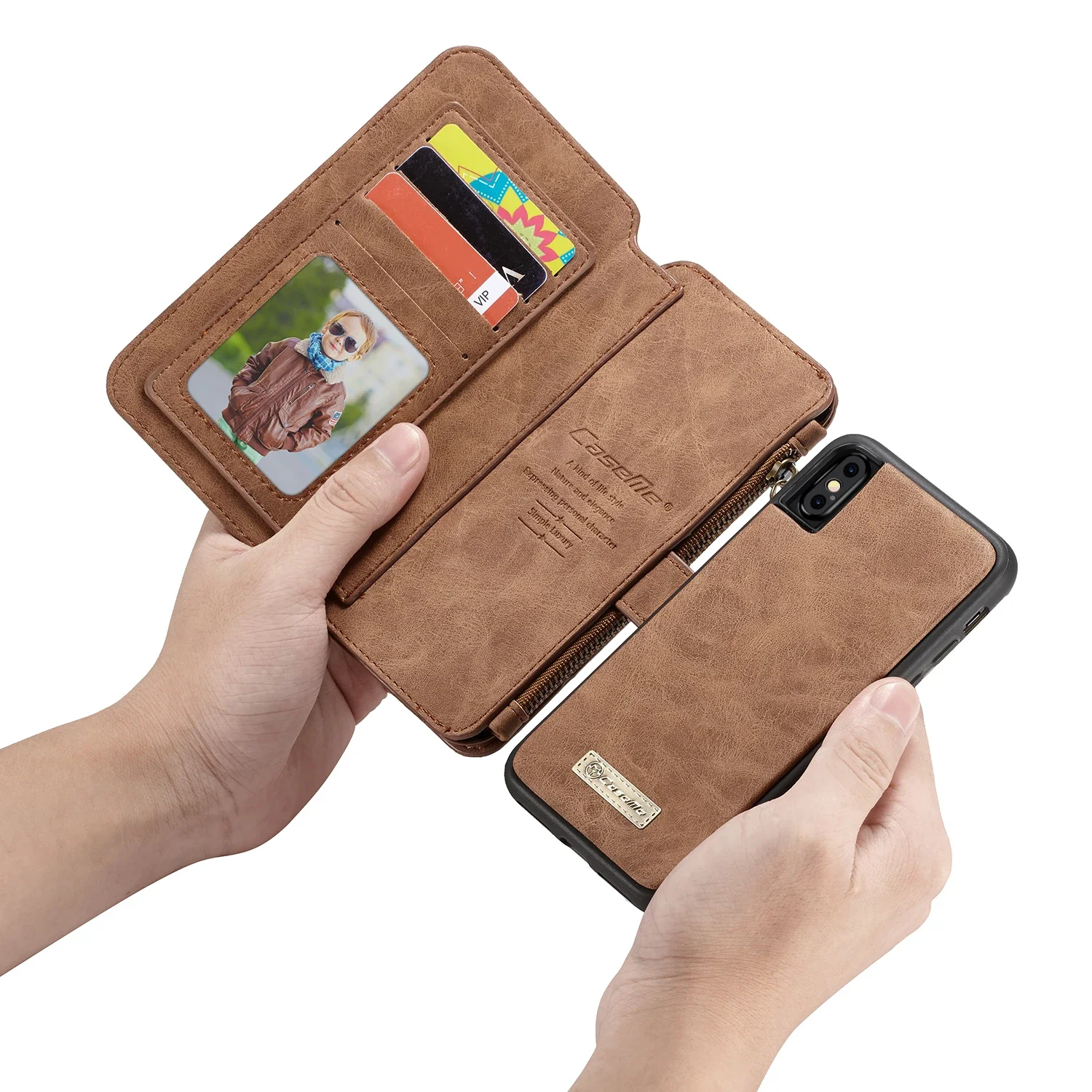 Luxury Magnetic Flip Leather Zipper Wallet Case For iPhone XS Max XR X Full Protection Soft Silicone Shockproof Cover Card Bags