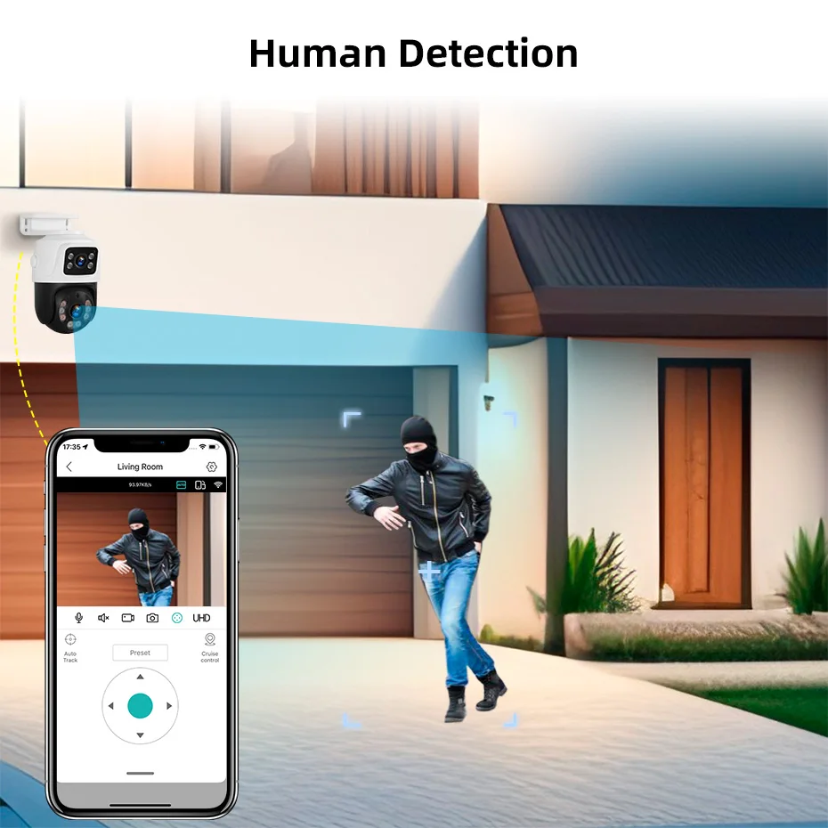 KERUI 2K 4MP 6MP HD POE Surveillance 8CH 16CH Camera System Dual Lens PTZ WIFI IP Home Security 8CH POE NVR Video H.265 CCTV Kit 6