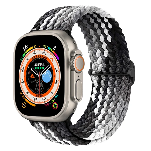 Cinturino In Nylon Per Cinturino Apple Watch 44Mm 49Mm 45Mm 40Mm 42Mm 41Mm 40Mm Bracciale Intrecciato Correa Correa Serie Correa 9 8 Ultra 2 Se Bands