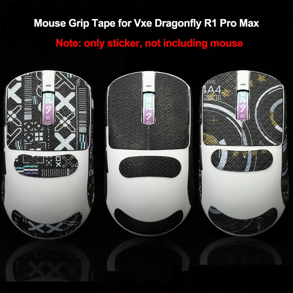 TBTL Mouse Grip Tape For VXE R1/ Pro Max/ VXE R1 SE Sticker Lizard Skin Suck Sweat Non Slip Pre Cut Grips Skate No Mouse