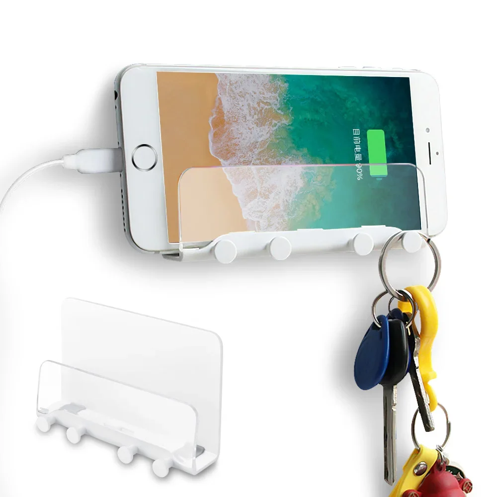

Eary Universal Phone Holder for IPhone 14 13 12 Pro Max Wall Xiaomi Tablet Charger Cable Keys Storage Bracket Adhesive Stand