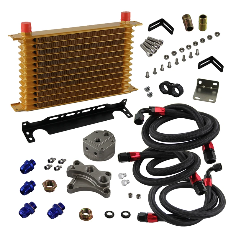 13 Row 10an Oil Cooler Kit Fits For Nissan Silvia S13 180sx S14 S15
