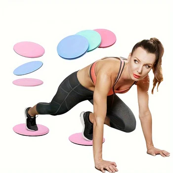 Pair Of Fitness Core Sliders Abdominal Exercise Sliding Plate Pilates Yoga 1