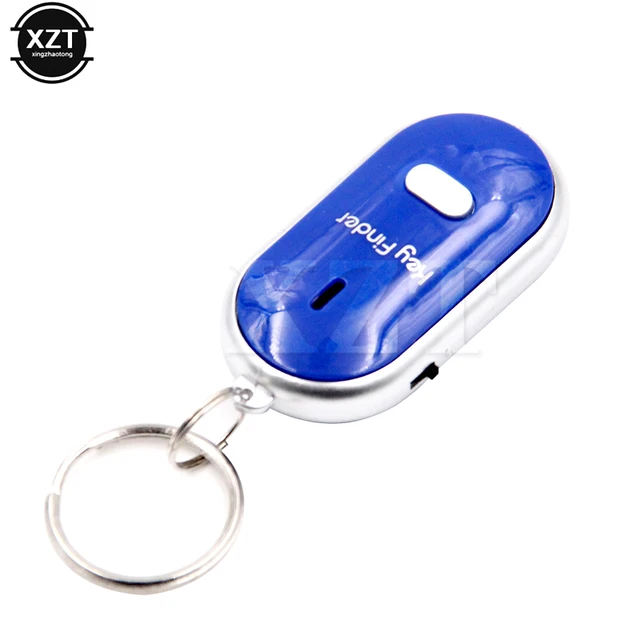 Anti-Lost Key LED Whistle Key Finder Flashing Beeping Sound Control Alarm Locator Finder Tracker with Key Ring Mini Keychain 5