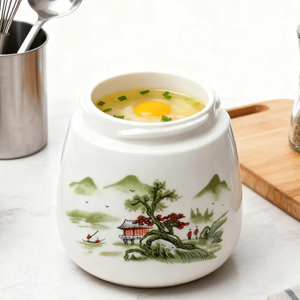 Vintage Ceramic Egg Poacher Cup - 220ML Versatile Steamer