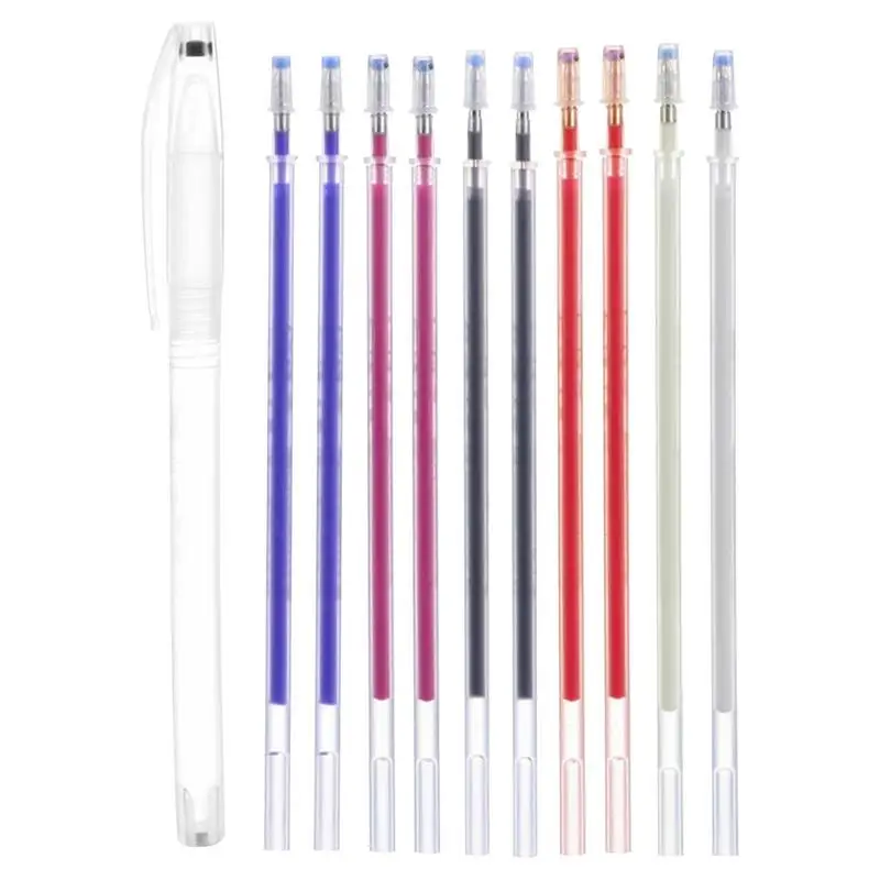 Rotulador mágico borrable por calor, rotuladores de tela que desaparecen con la temperatura, marcado de líneas, accesorios de costura artesanal, 10 piezas