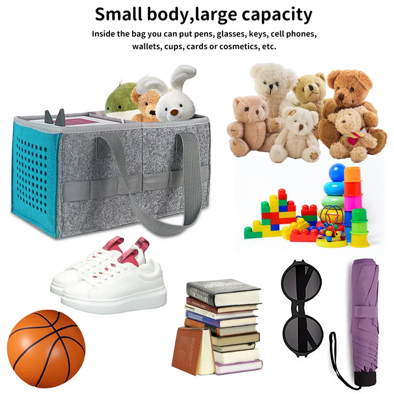 Case Compatible Ton-ies Box for Kids Children Set Felt Cloth Tonie Storage Bag Extra Space Figures Portable Travel Carrying Box