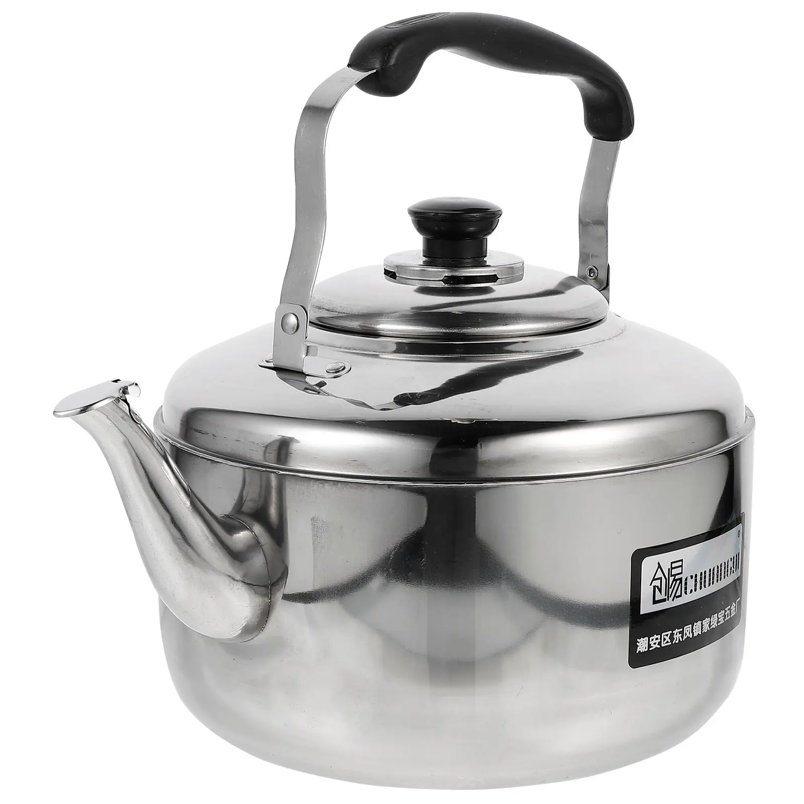 Large Capacity Sounding Kettle Stainless Steel Teakettle Household Heating Water Kettles Whistle Function Anti Scalding Handle