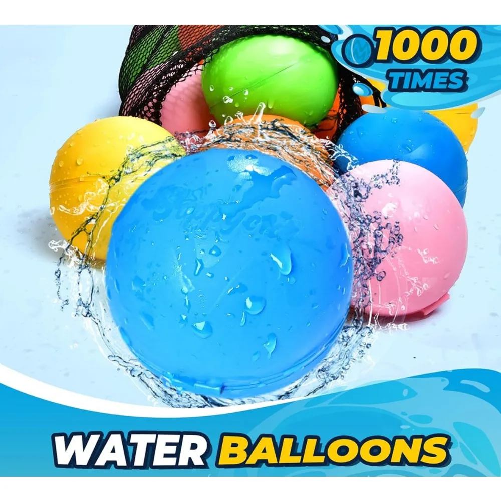 15 PCS Outdoor swimming silicone water polo can be reused by water injection, water fight and water explosion.Summer games 4