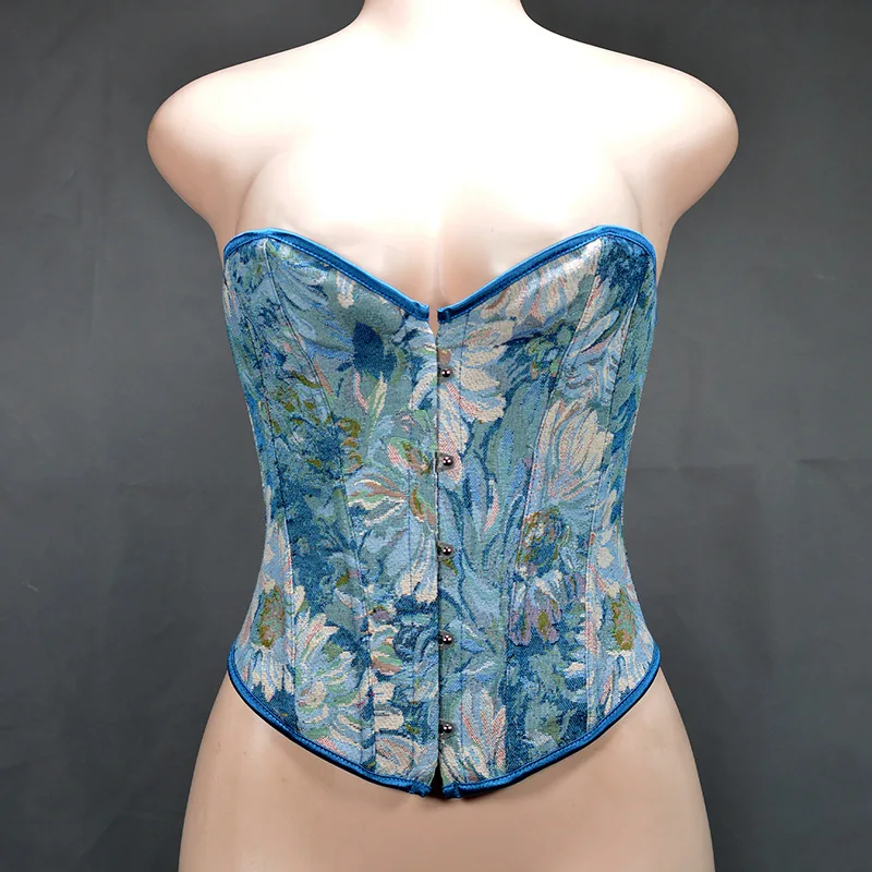 Sexy Bodice Bodice Body Shapewear Oil Painting Style Spice Girl Fish Bone Belly Gathering Breast Shapewear Slim Waist Corset