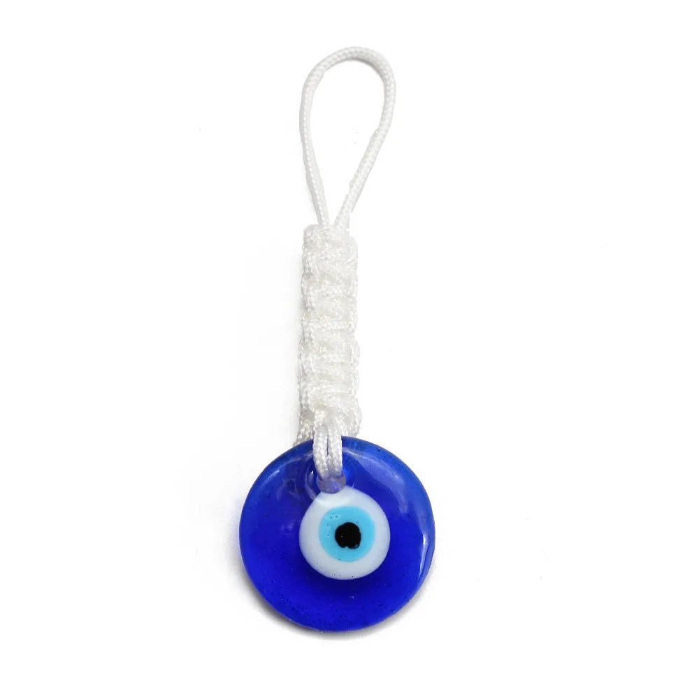 Turkish Evil Eye Keychains Lucky Blue Eye Charm Weave Key Chain Keyring for Men Women Car Key Pendant