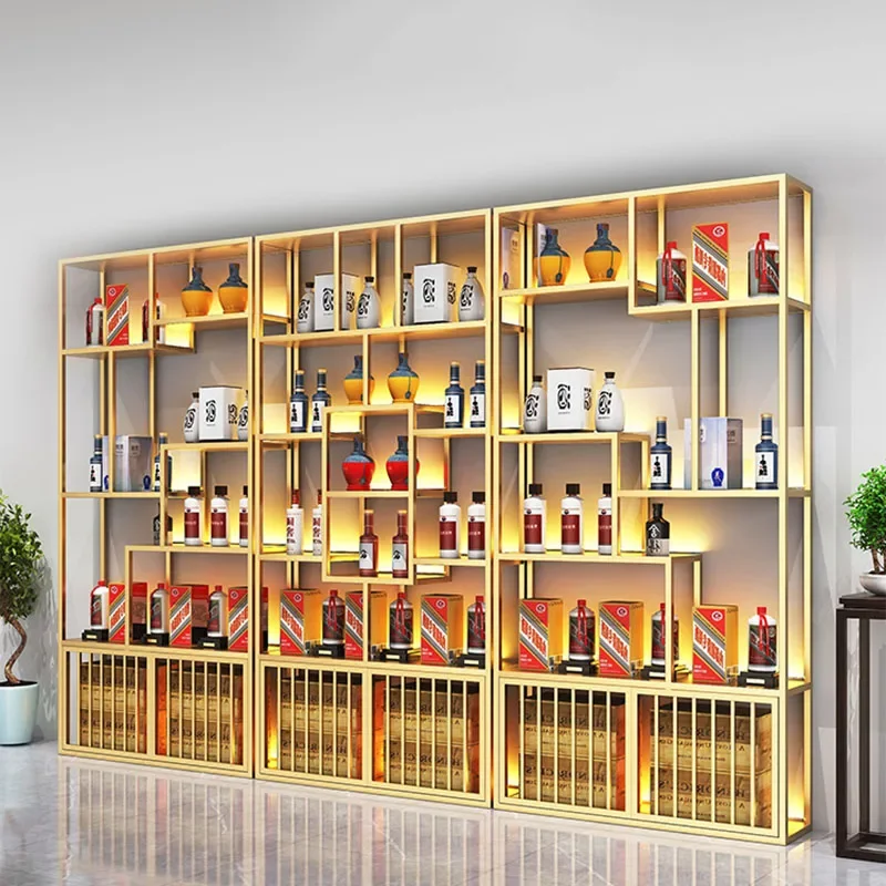 Mobile Bar Of Bartender Furniture House Wine Showcase Cabinet Living Room Fridge Dual Zone Display Modern Storage Tall Home Rack