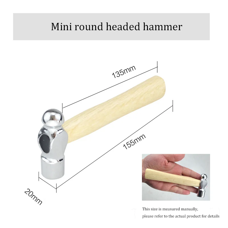 TINSOL Multi-functional Mini Round Head Hammer Car Safety Escape Window Breaker Manual Hammer for Auto Walnut Smashing Quick Use