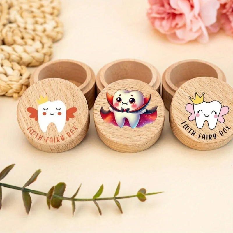 탯줄 보관함 (빠진 치아 보관함 포함), 나무 원형 케이스 (치아 보관함 & 태아 모발 보관함)