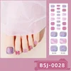 Toe Gel Nail Sticker Hardens For UV Lamp Curing Gel Stickers Waterproof Korean Full Cover Waterproof Polish Wraps Foot Strips 2