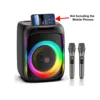 T16 Karaoke Machine Equipped with 2 Wireless Karaoke Microphones, BtTwsUsbTf CardAux Input, Portable Bluetooth Speaker Home Karaoke 0K System, with Rgb Colorful Lights 1