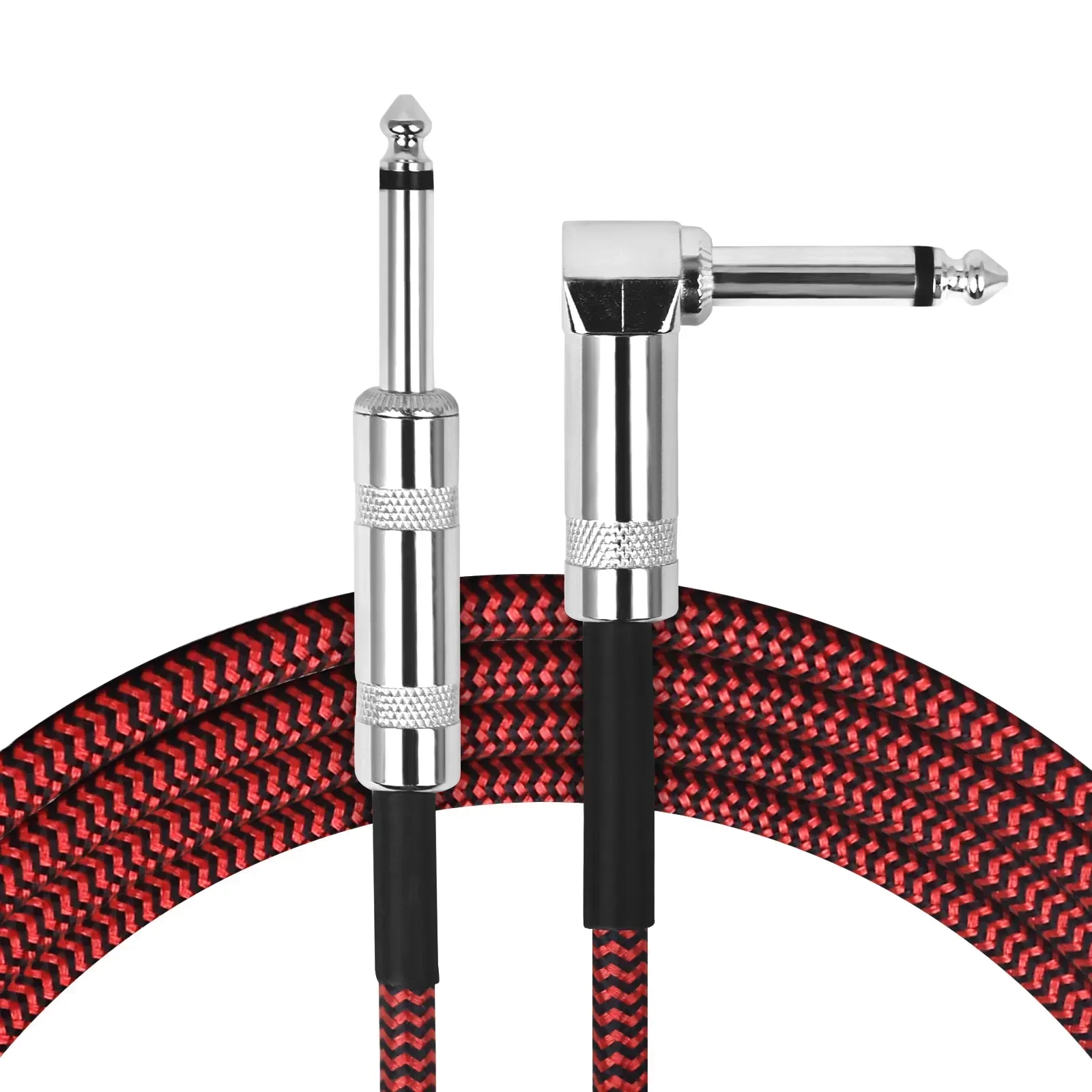 Cavo Per Chitarra ILitLuk 3m - Jack 6.35mm Dritto/90°, Rivestimento Nylon, Per Strumenti Musicali - Foto 7