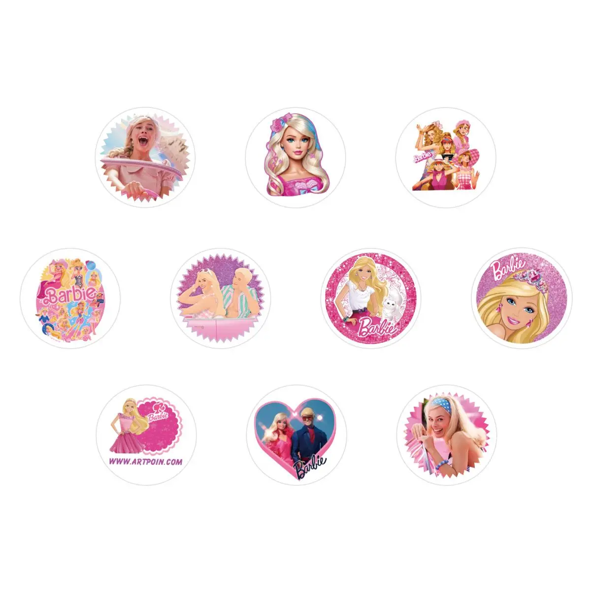 Barbie Stickers Roll 500 Sheets Kawaii Trendy Movie Decoration Diy Material Stylish Ornaments Cute Sweet Girls Kids Gift Lovely images - 6