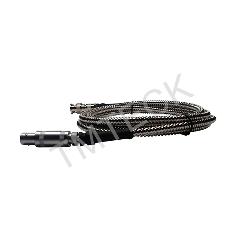 compatible with style lemo01-BNC flexible Stainless Steel Protection Shielding Ultrasonic Cable armored single cable
