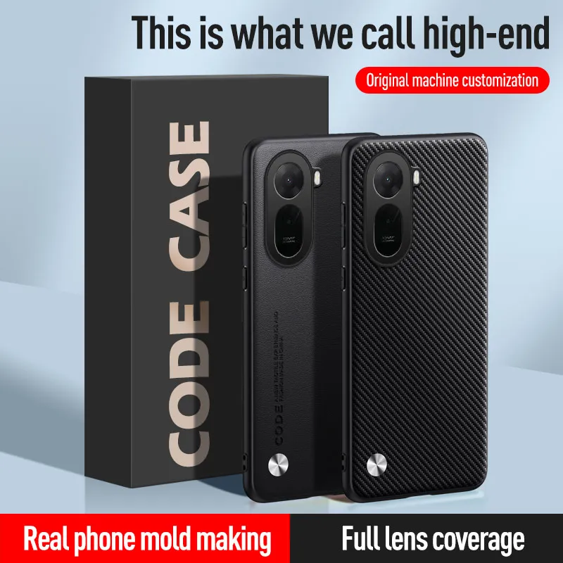 Leather Shockproof Phone Case with Camera Protection and Soft Silicone Bumper