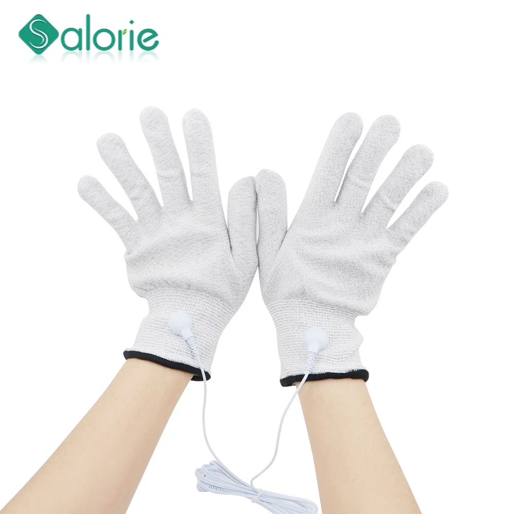 MassageGloveElectricMassageGlovesWithAWireSilverPlatedFiber