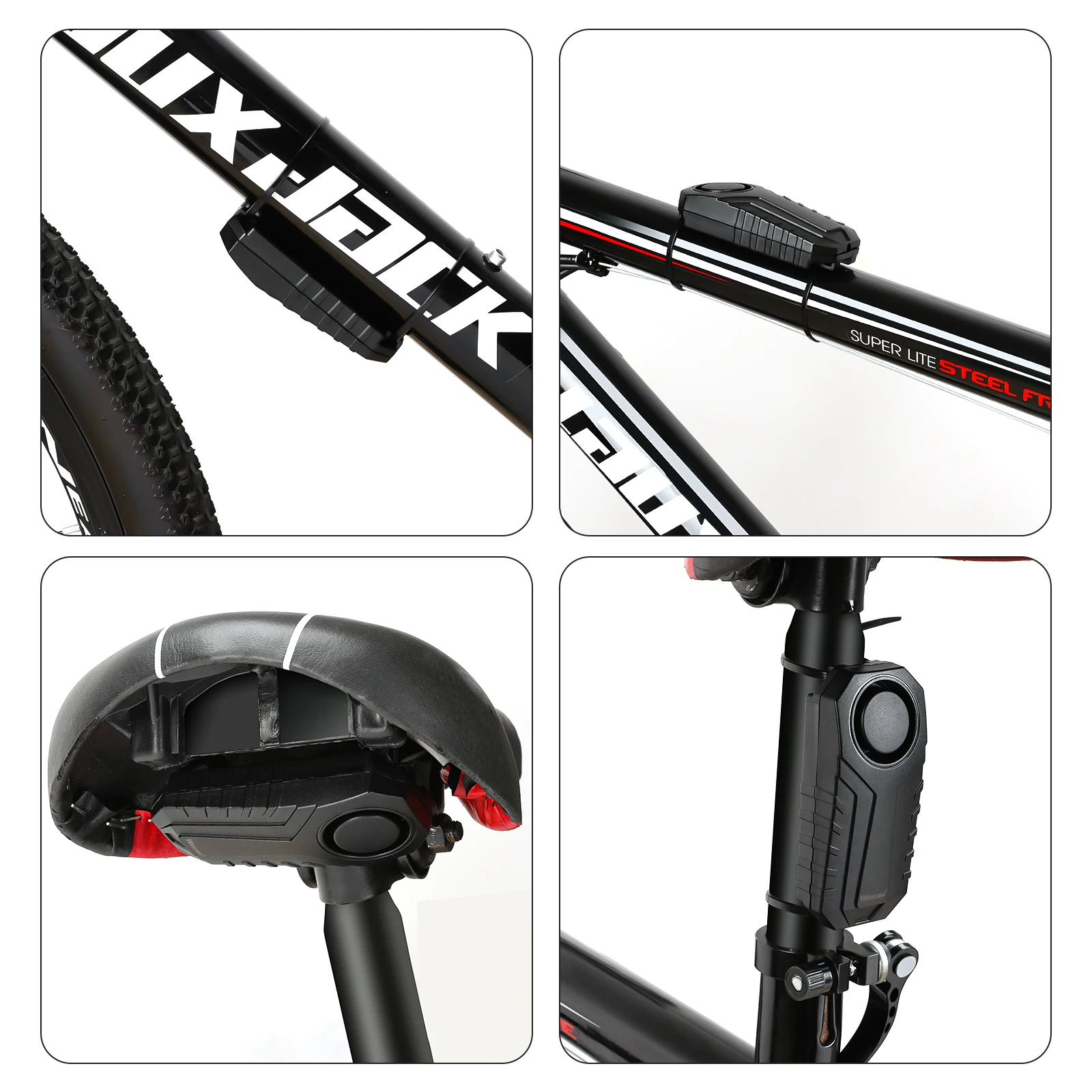 Alarme Para Bicicleta Wsdcam 113dB - Recarregável à Prova D'água Com Controle Remoto