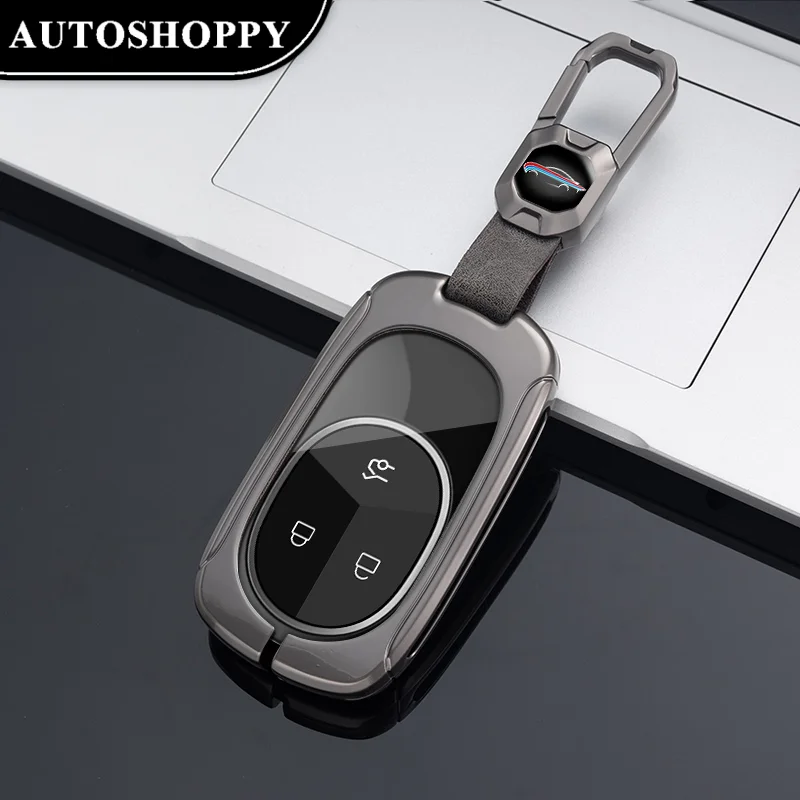 

Metal Alloy Zinc Leather Car Key Case Cover Fob Protector Accessories for Nio ET7 ET5 Luxury Shell Holder Bag