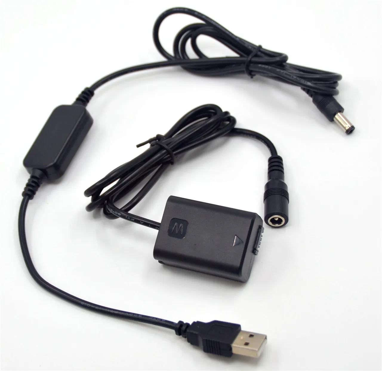 USB Cable Adapter + NP-FW50 Dummy battery AC PW20 For Sony a7 a7R A7000 A6500 A6000 A5000 RX10 NEX3 7 SLT A35 A55 ZV-E10