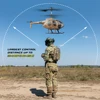 Vatos remote controlled helicopter camouflage 2.4GHz radio indoor RC helicopter toy one click takeoff for boy children adults 3