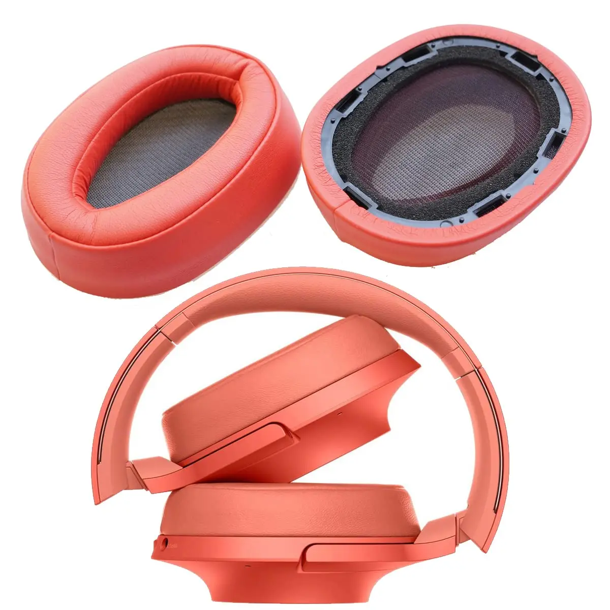 

V-MOTA амбушюры совместимы с Sony MDR-100ABN mdr100abn WH-H900N гарнитура, запасные части подушки (красно-оранжевый)