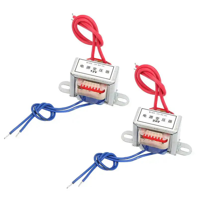 Voltage converter power transformer AC 220V to AC 12V 24V EI Single Power Transformer 2W 50Hz Converter Pure Copper Wire Isolation Transformer
