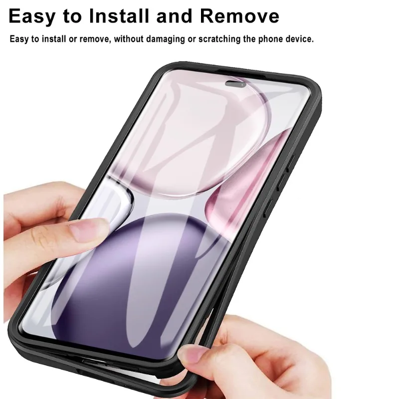 Ultimate 360° Clear Shockproof Phone Cover with Double-Sided Tempered Glass Protection