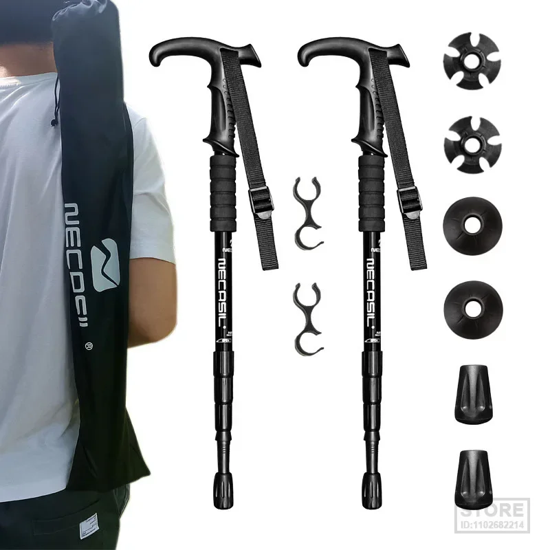 

Регулируемая Трекинговая палка для ходьбы, 50-110 см, противоударные ультратонкие палки для альпинизма, телескопические сверхлегкие палки для походов и путешествий, Нескользящие