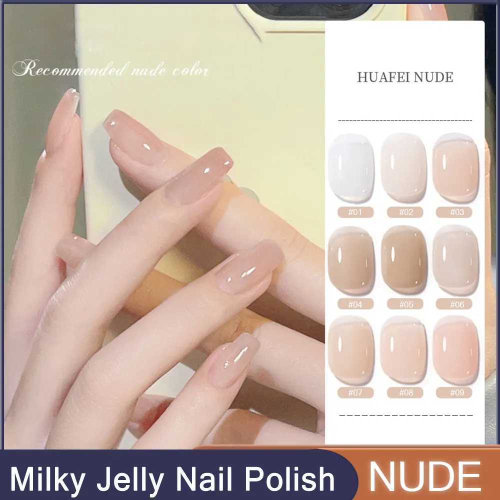 

Missgooey 15ml Milky Jelly Nail Polish Ice Transparency Naked Color Semi Permanent Varnish Soak Off Gel For Spring Nails Design