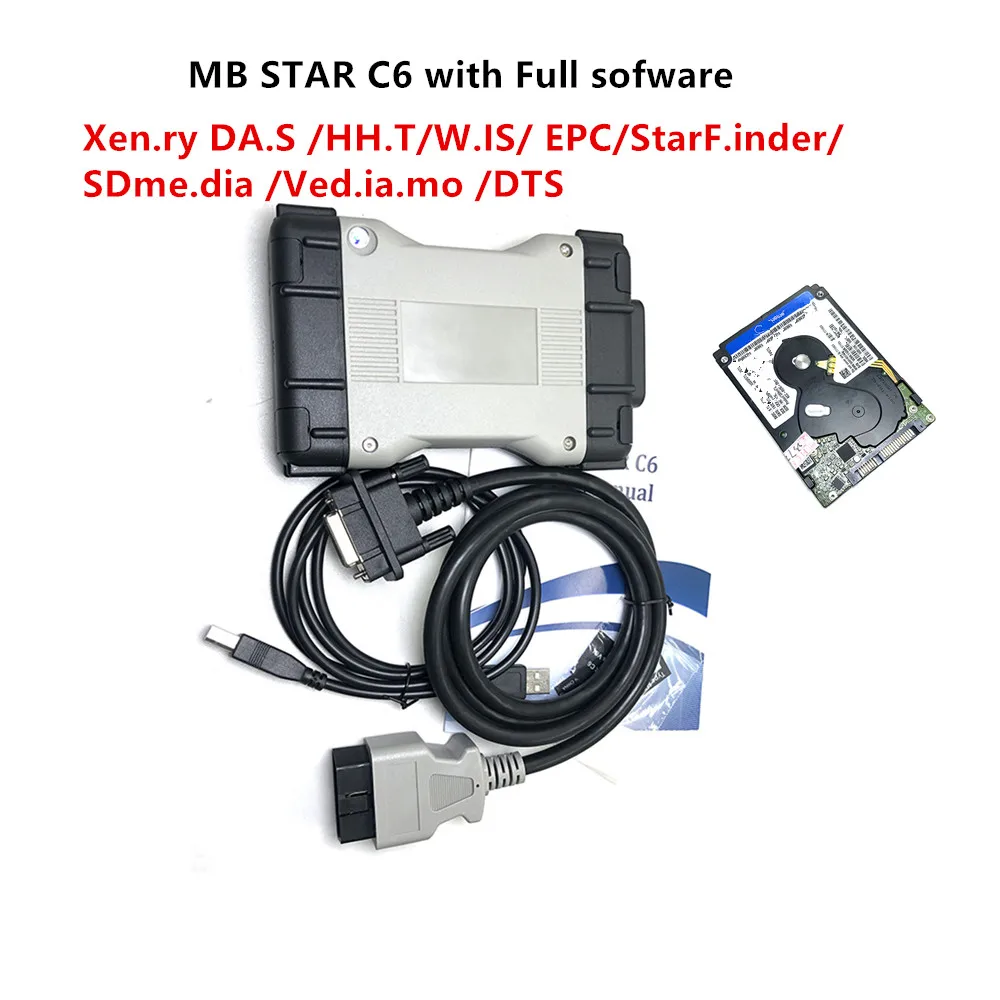 

New MB Star C6 With Full Xen/try Software Support DOIP Support Latest 206 223 DOIP Vehicle For Benz Programming Device