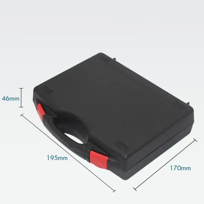 Tool Case Portable Tool Case Plastic Empty Carrying Hard Case Box 195x170x46mm Safety Protective Hard For Hardware Tools, Black