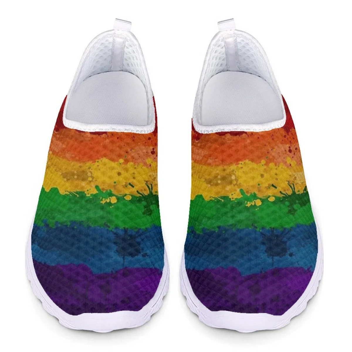 

Belidome повседневные радужные туфли, Женская обувь в полоску, дышащая прогулочная сетчатая обувь на плоской подошве, женские кроссовки, женская обувь для тенниса