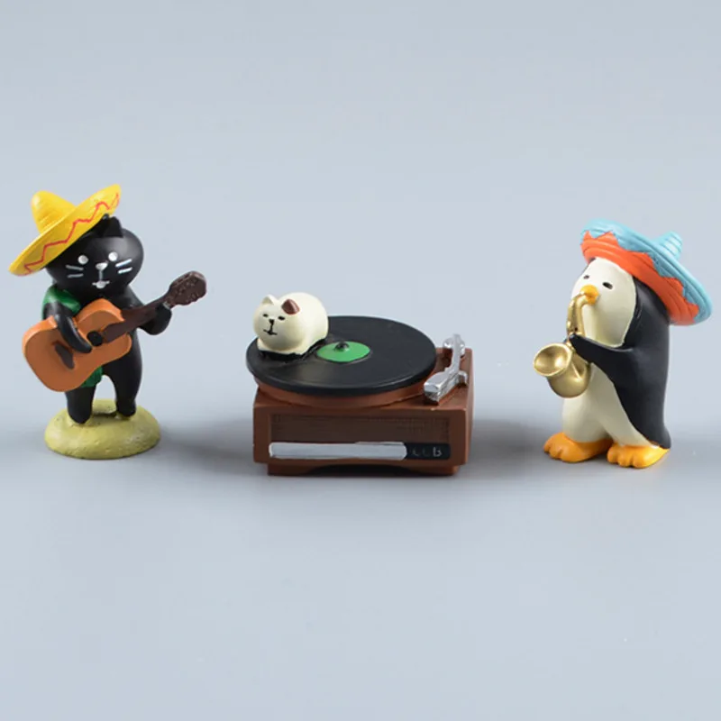 

Creative Cat Statue Miniature Figurines Car Decor Lawn Ornaments Japanese Handmade Craft Cute Mini Toy For Kids Modern Art Model