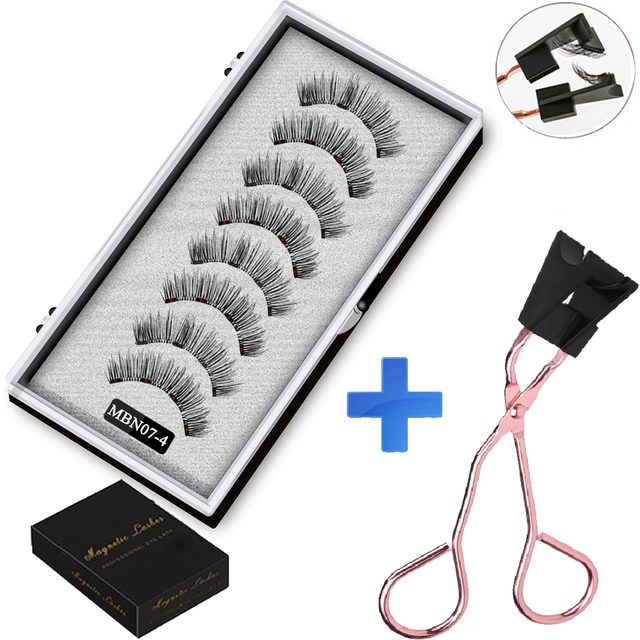 4 Magnet Magnetic Eyelashes Natural Long 3D Mink Lashes Magnetic False Eyelashes Extension with Faux Cils Magnetique 2022 New