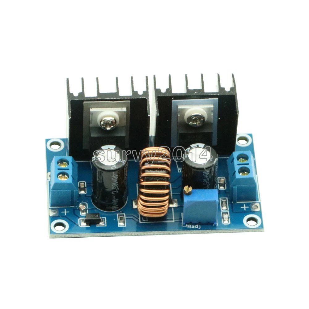

XL4016 PWM Регулируемый понижающий модуль от 4-36 в до 1,25-36 в, максимальный понижающий преобразователь 8A 200 Вт, источник питания для arduino
