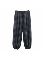 Women's 2025 Autumn Fashion Versatile Bloomers Plaid Printed Loose Pants Female High-Waist Drawstring Casual Trousers - Image 3