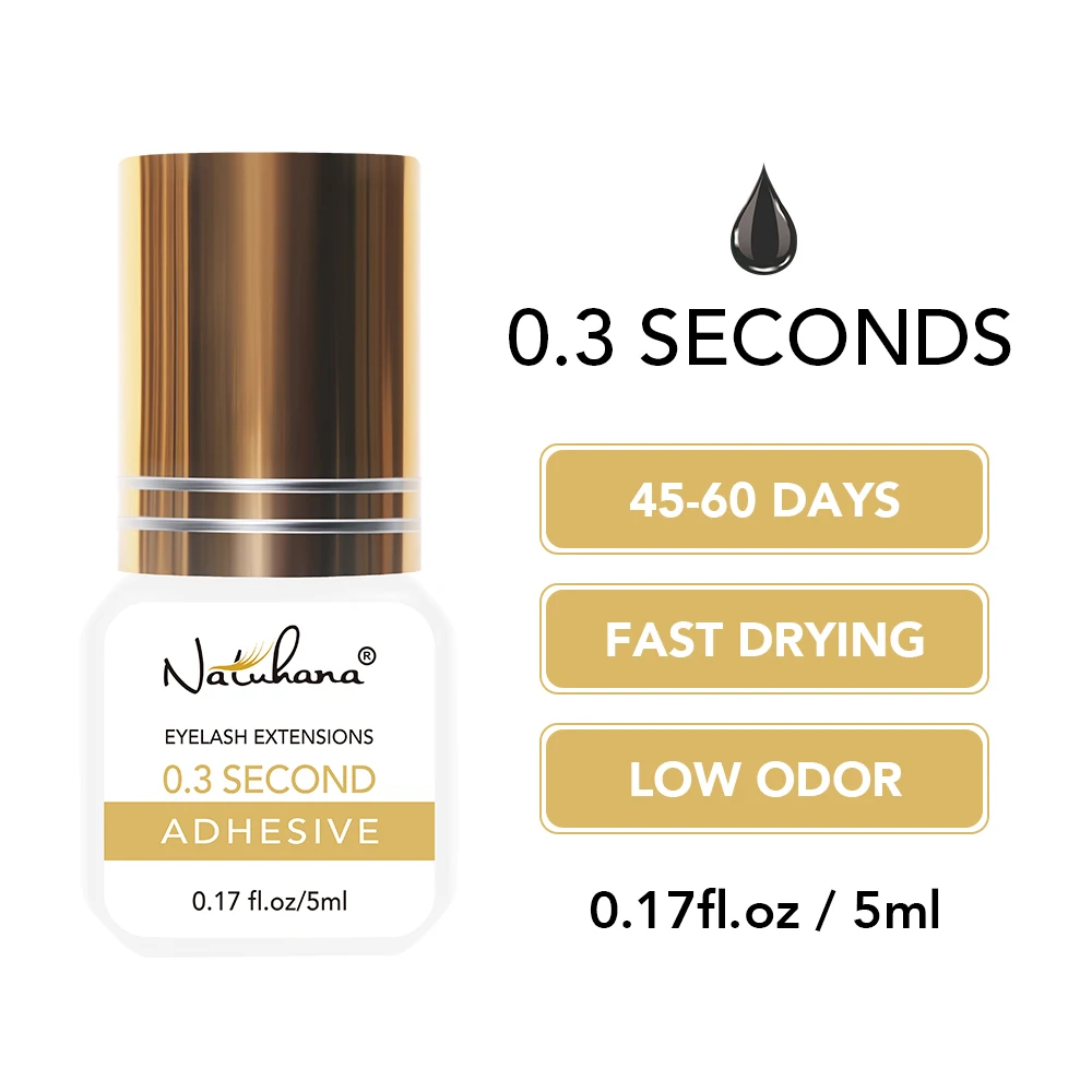 False Eyelash Glue NATUHANA Waterproof Eye Lash Cosmetic Tools Adhesive Clear-white Dark-Black Makeup Tools