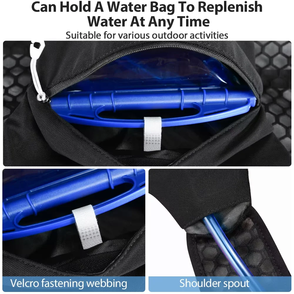 Run Backpack Hydration Vest Pack Ultra Lightweight Marathon Running Bike Rucksack bag 500ml Soft Flask 1.5L Water Bag