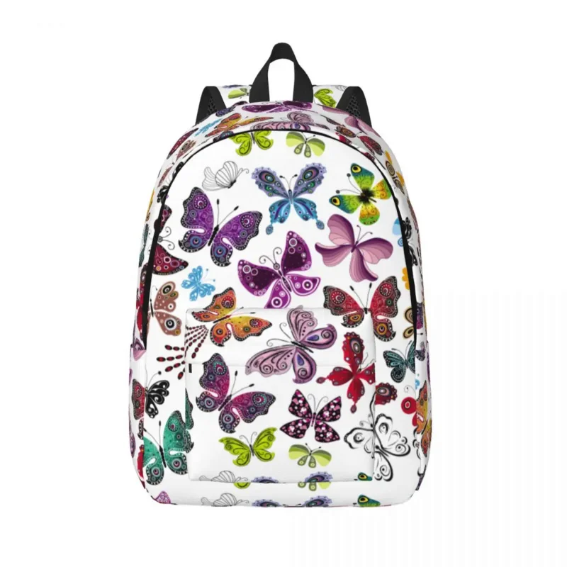 Butterfly Pattern Backpack Elementary High College School Student Colorful Butterflies Bookbag Teens Daypack with Pocket charli damelio backpack children cosplay bookbag all match junior high school student schoolbag teens cartoons casual backpack