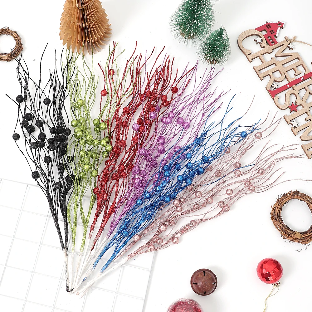 1/3Pcs Weihnachten Dekoration Künstliche Berry Bouquet Weihnachten Baum Dekor für Wohnkultur Neue Jahr Navidad Girlande Geschenk zubehör