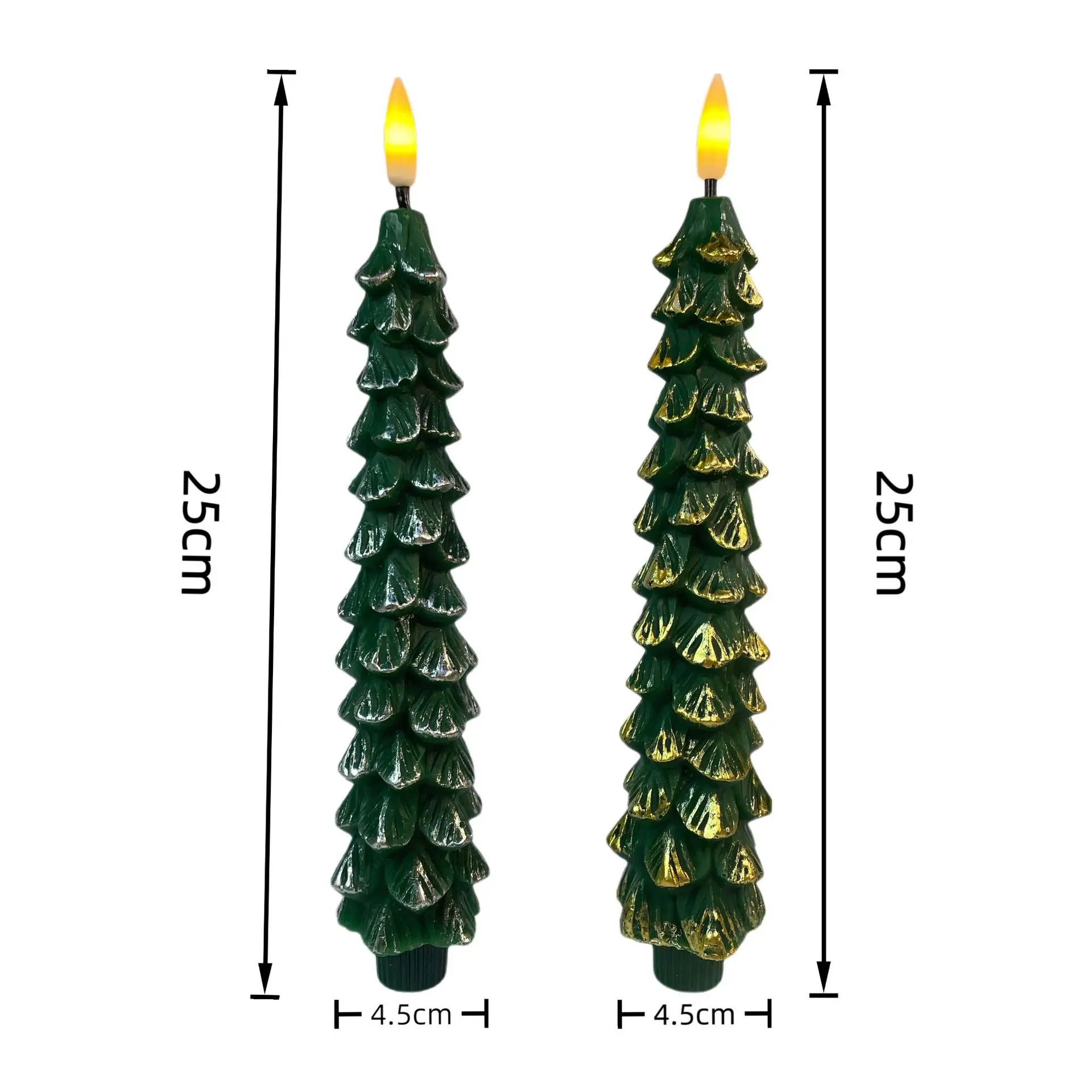 Led Electronic Candle Light Simulation Christmas Tree Ornament Pine Tree Electronic Candle - Image 6