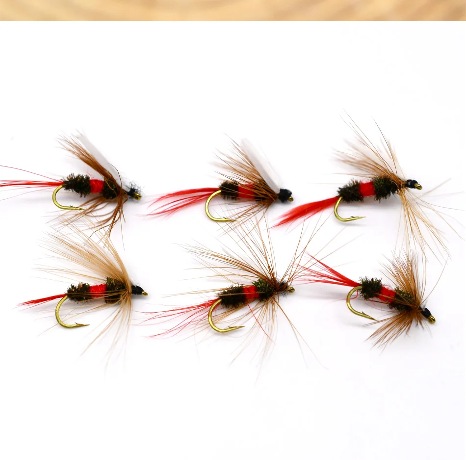 MNFT 6 Stück 10 # Royal Wulff Dry Flies Outdoor-Forellen-Fliegenfischköder – Detail 4
